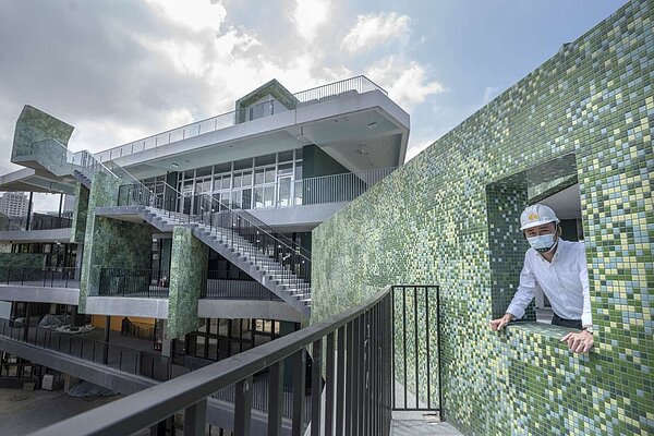 龍山國小群英樓全新教室開學啟用。圖/新竹市工務處提供