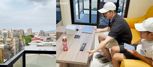 YouTuber龍哥近日在北市大同區買下10坪新家,在設計師巧手下完成兩房一廳格局。圖/截自《加拿大留學日常 艾弟龍哥》