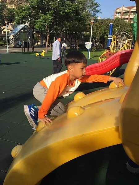 埔墘公園滿足孩童活潑好動的特性。圖／里長提供
