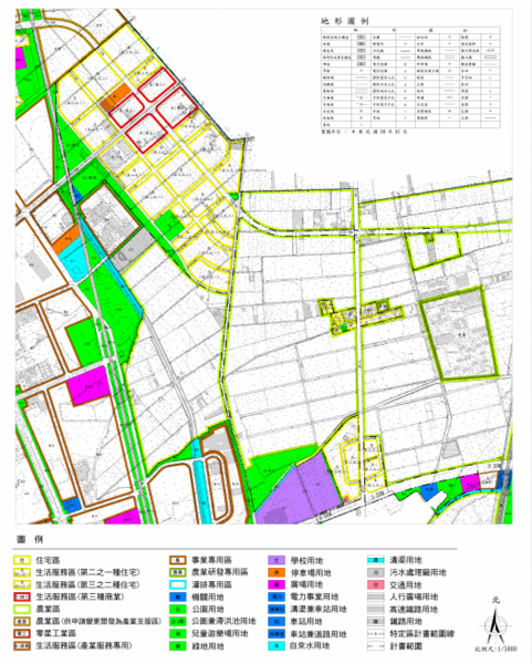 新市區建設地區開發區塊F及G細部計畫圖。圖／翻攝自台南市政府