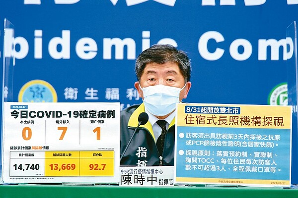 指揮中心指揮官陳時中昨天表示，18、19歲可打AZ及莫德納疫苗，只是尚未開放到這個年齡層。疫情指揮中心／提供