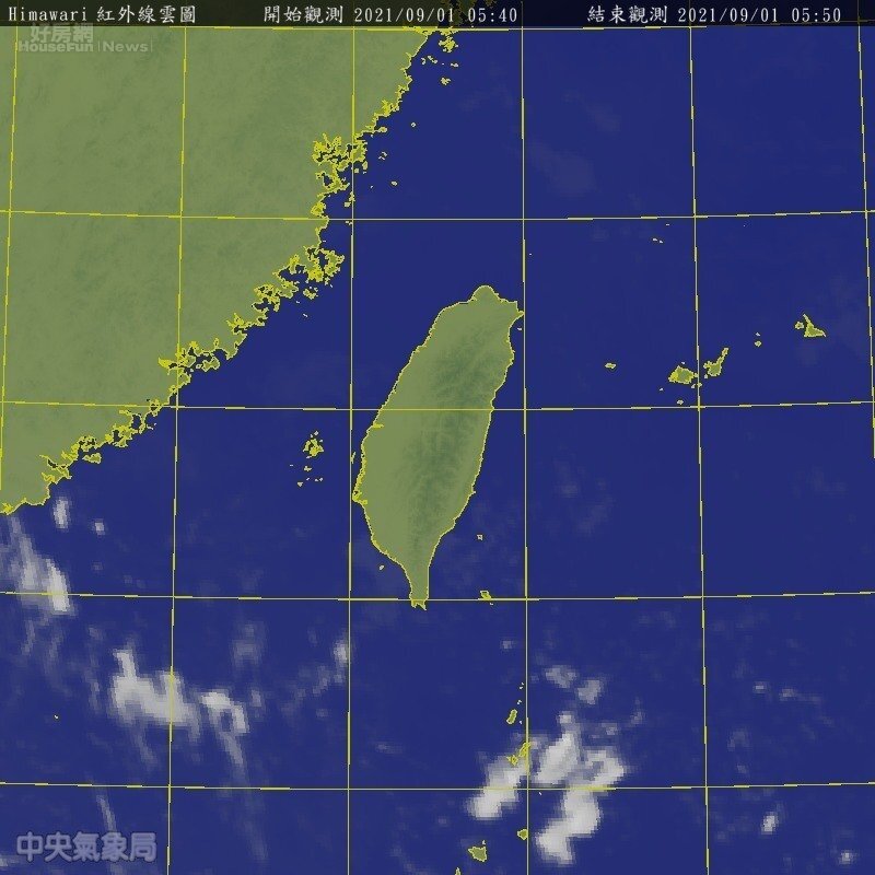 今天各地晴朗炎熱。圖／氣象局。