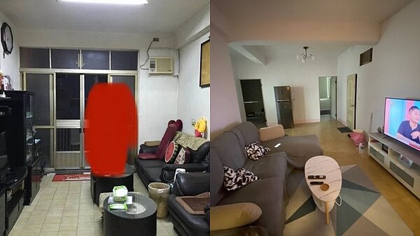 網友分享改造前後成果。圖/取自Dcard