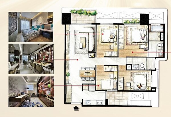 富宇上城4房產品