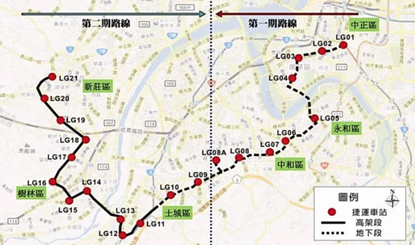 新北樹林線(萬大樹林線第二期)土城區路段、樹林區路段分別在8月第2次招標後留標。圖/台北捷運局提供