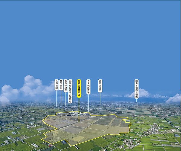 「馬稠後產業園區」位置圖。 圖/馬稠後產業園區 提供