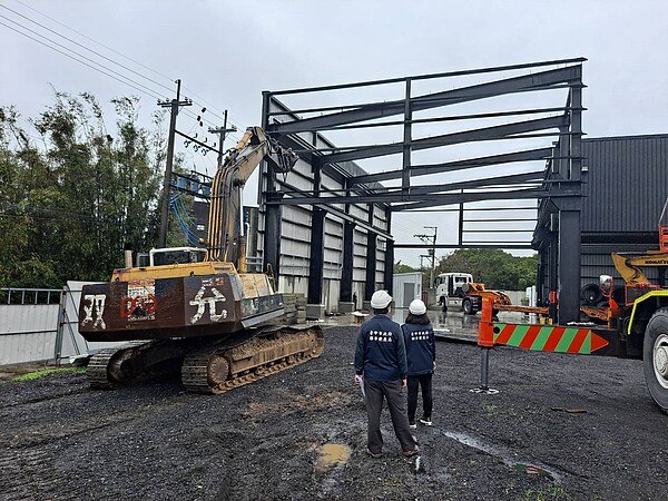 外埔拆除照片。圖/台中市政府提供