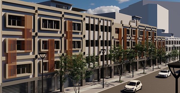 板橋府中雙城區北門街基地住戶自行整合成功,並由市府於本月25日進場施工,預計今年8月完工,讓府中老舊商業區翻轉更新更美。圖/新北市都市更新處提供