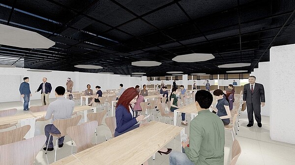 新竹縣府整修地下室,將以美食街重新亮相。圖/環境保護局提供