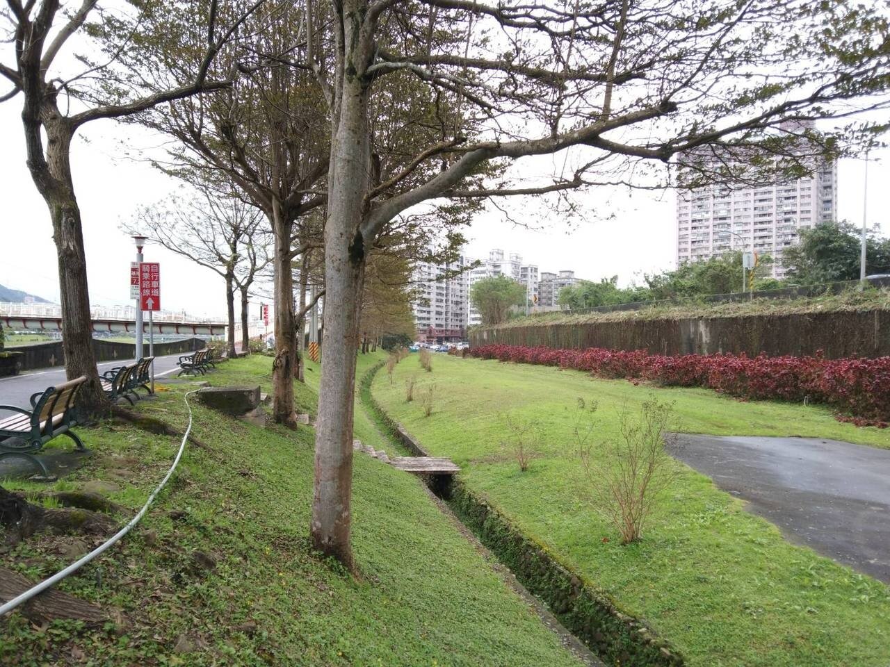 新北市汐止區公所將在星光橋左側草地設置寵物奔跑區,工程預計3月1日開工。記者邱瑞杰/攝影