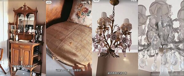 伊能靜對於家具選擇很講究，使用不少古董，雖然外表看似破舊卻很有味道。圖／取自伊能靜小紅書