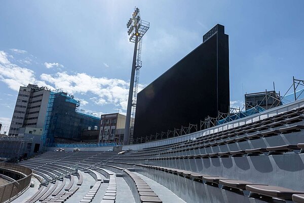 新竹市立棒球場完工在即。圖/工務處提供