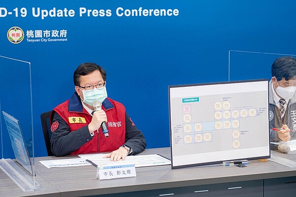 桃園今(1日)新增3例本土個案。圖/截自鄭文燦臉書