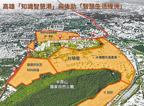 台積電即將落腳高雄,民間團體聯署呼籲市府主動規畫科技聚落,導入智慧應用科技產業,打造「智慧港」、「智慧生活綠洲」。圖/曾梓峰提供
