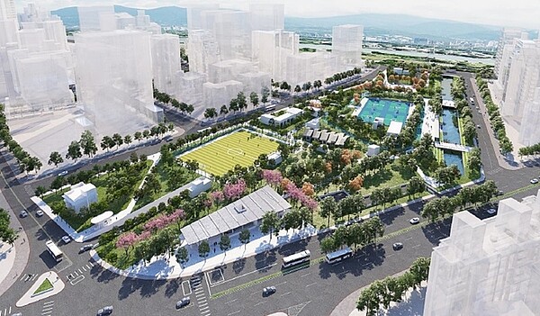 環狀線第二階段工程由已營運中的環狀線第一階段向南、北延伸,南環段長約5.73公里,設6座地下車站;北環段路線長約14.93公里,設12座地下車站。圖為北環段北機廠預想圖/新北市捷運局