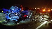國道3號苗後龍路段凌晨嚴重事故　4車追撞釀1死4傷