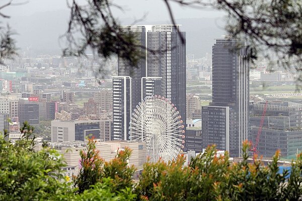 圖為大直大灣北段鳥瞰。聯合報系資料照片/記者邱德祥攝影