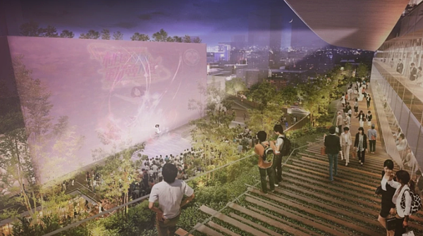 桃園市立圖書館新建總館以「生命樹」為設計發想，透過強化自然採光、綠植栽及迴旋向上的美學意象，落成後將讓民眾耳目一新。圖／桃園市立圖書館提供