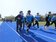 竹縣鳳岡國中全新藍色跑道啟用　學生、社區居民開心運動