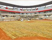 新竹市立棒球場　鋪上內外野草皮