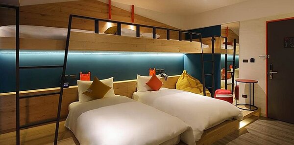 台中悅樂旅店29號開幕。圖為先前花蓮最新「潮感」旅店,「花蓮悅樂旅店」。圖/花蓮悅樂旅店