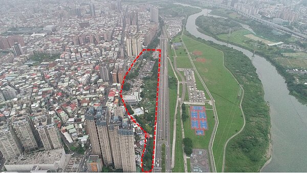 中和秀朗橋北側開發案範圍。圖/新北市政府提供