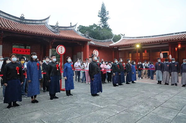 台南市孔廟被質疑相關宣傳不足，圖為上月20日舉辦春祭祭孔大典。圖／台南市政府提供