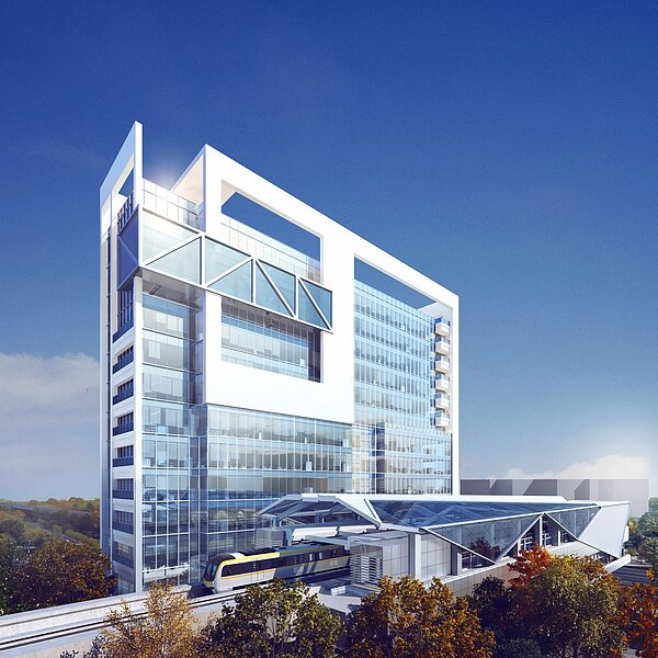 新北產業園區站開發案示意圖。圖/仲量聯行提供