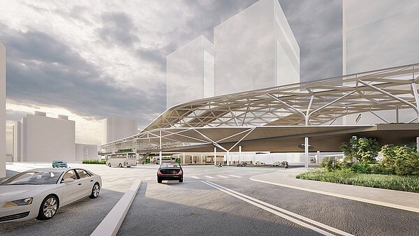 大台中轉運中心銜接台中車站,將成交通樞紐。圖/台中市交通局提供