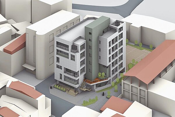 峨眉鄉公所新辦公廳舍示意圖。（新竹縣政府提供／羅浚濱新竹傳真）