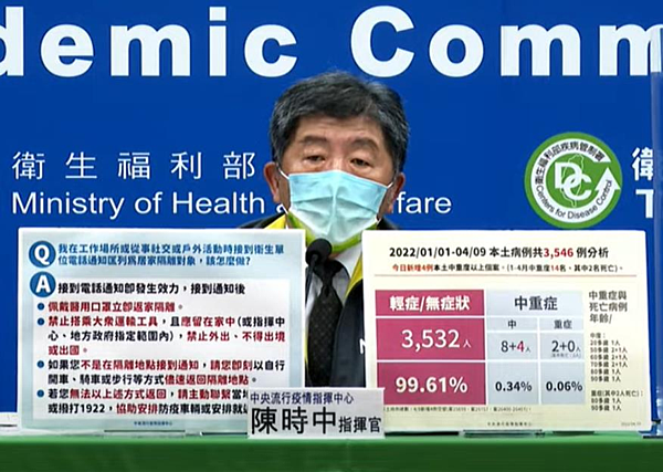 陳時中表示,讓價格更親民指揮中心正在進行,「應該很快會有結果」,但現在則以基隆模式,提供熱區免費使用,明後天將公布風險風級。圖/取自指揮中心直播