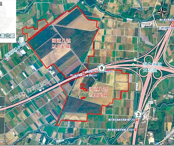 因應台商回流,經濟部在全台找地,台南新市產業園區占地約98公頃,距離南科園區、南二高新化交流道不遠。圖/讀者提供/莊曜聰台南傳真