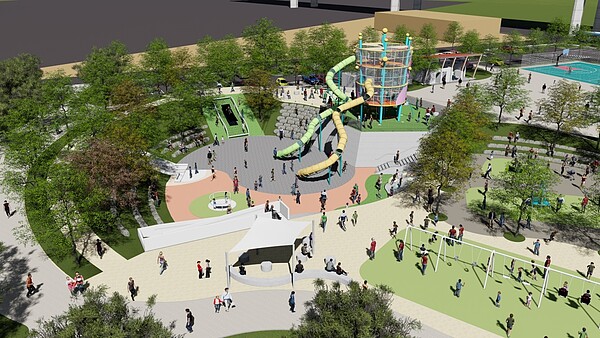 太平公5公園完工模擬圖。圖/台中市府提供
