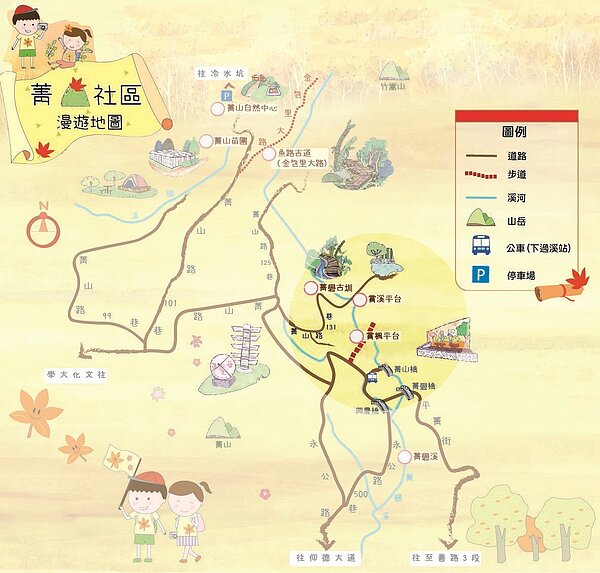 菁山社區地圖。圖/臺北市政府工務局大地工程處提供