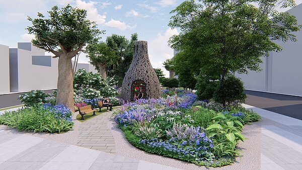 興進園道模擬圖。圖／台中市政府提供