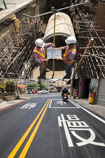 新設仁愛路二段雨水及改善福潭路下水道系統。圖／台中市政府提供