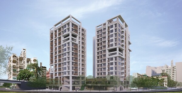 台北市文山區樟新水岸社會住宅今上梁。圖/都市發展局提供