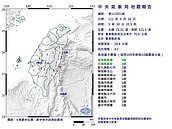 台東26日清晨05:30　發生規模4.7地震