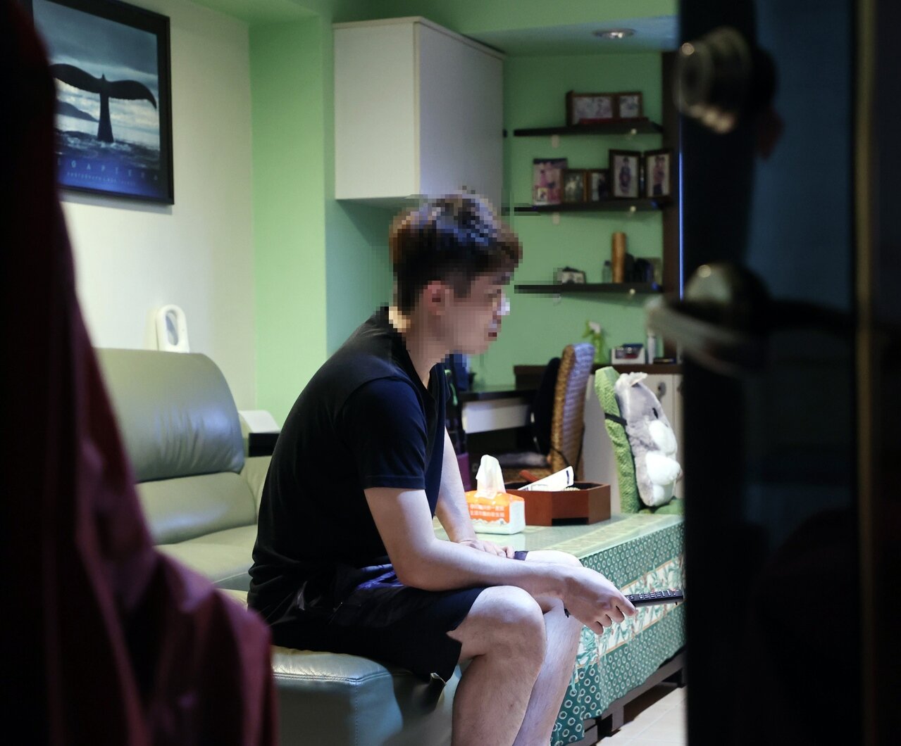 圖為在家隔離示意圖。記者侯永全/攝影