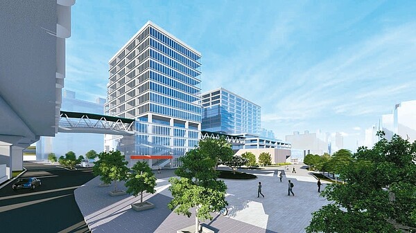 新北捷運局與內政部營建署將共同開發淡海輕軌淡水行政中心站南側捷運開發區土地,預估可引入約76億元投資額。圖/新北市捷運局提供