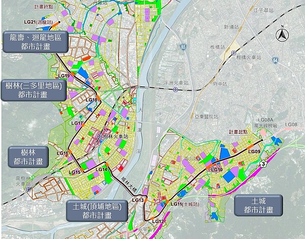 新北樹林線路線示意圖。圖/新北市政府提供