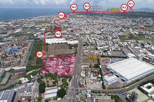高捷小港延伸林園線預定年底動工,終點站位於林園工業區。圖/高市捷運局提供