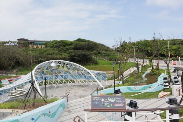 石門「幸福雙心公園」7日正式啟用。圖／新北市政府提供
