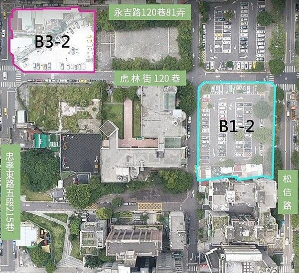 「信義兒福B1-2及B3-2基地公辦都更案」總投資金額約27.55億元，未來除了將有可銷售的新建住宅大樓，也有供出租的社宅規劃。圖／國家住都中心提供