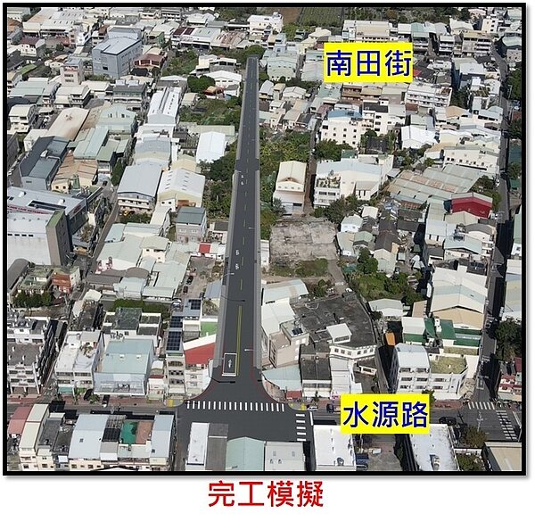 豐原區11-35號都市計畫道路打通完工圖。圖/台中市府提供