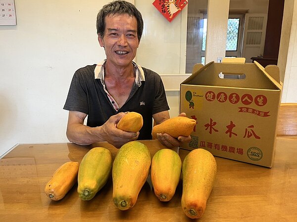 江國堂不捨農地荒蕪，年過半百決定轉職當瓜農，反而種出興趣。圖／勞動部雲嘉南分署提供