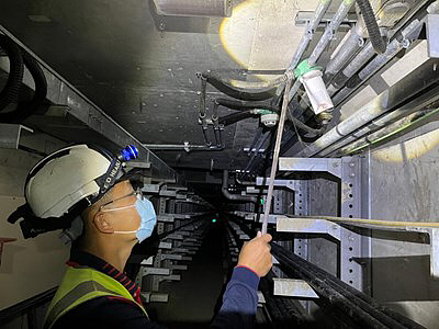 共同管道例行性巡檢。圖/台中市建設局提供
