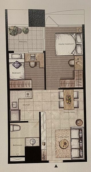 原PO喜歡的建案格局被網友嫌棄。圖/擷自PTT