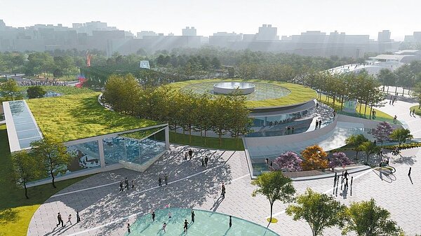 北美館擴建統包工程示意圖。圖／北美館提供