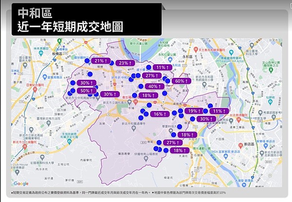 為幫助消費者完整掌握行情資訊，永慶房屋繼「誠實房價報告書」後，再推業界首創的「短期交易熱區地圖」。圖／永慶房產集團提供